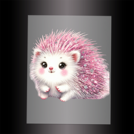 (DTF-GLIT923) GLITTER HEDGEHOG - Garment Transfer