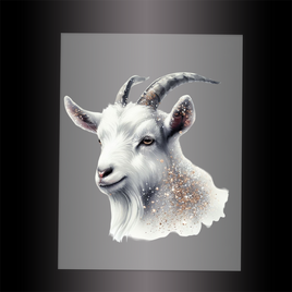 (DTF-GLIT951) GLITTER GOAT - Garment Transfer