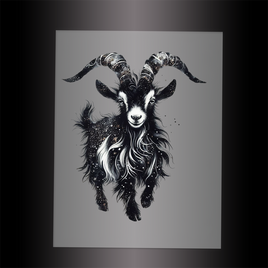 (DTF-GLIT952) GLITTER GOAT - Garment Transfer