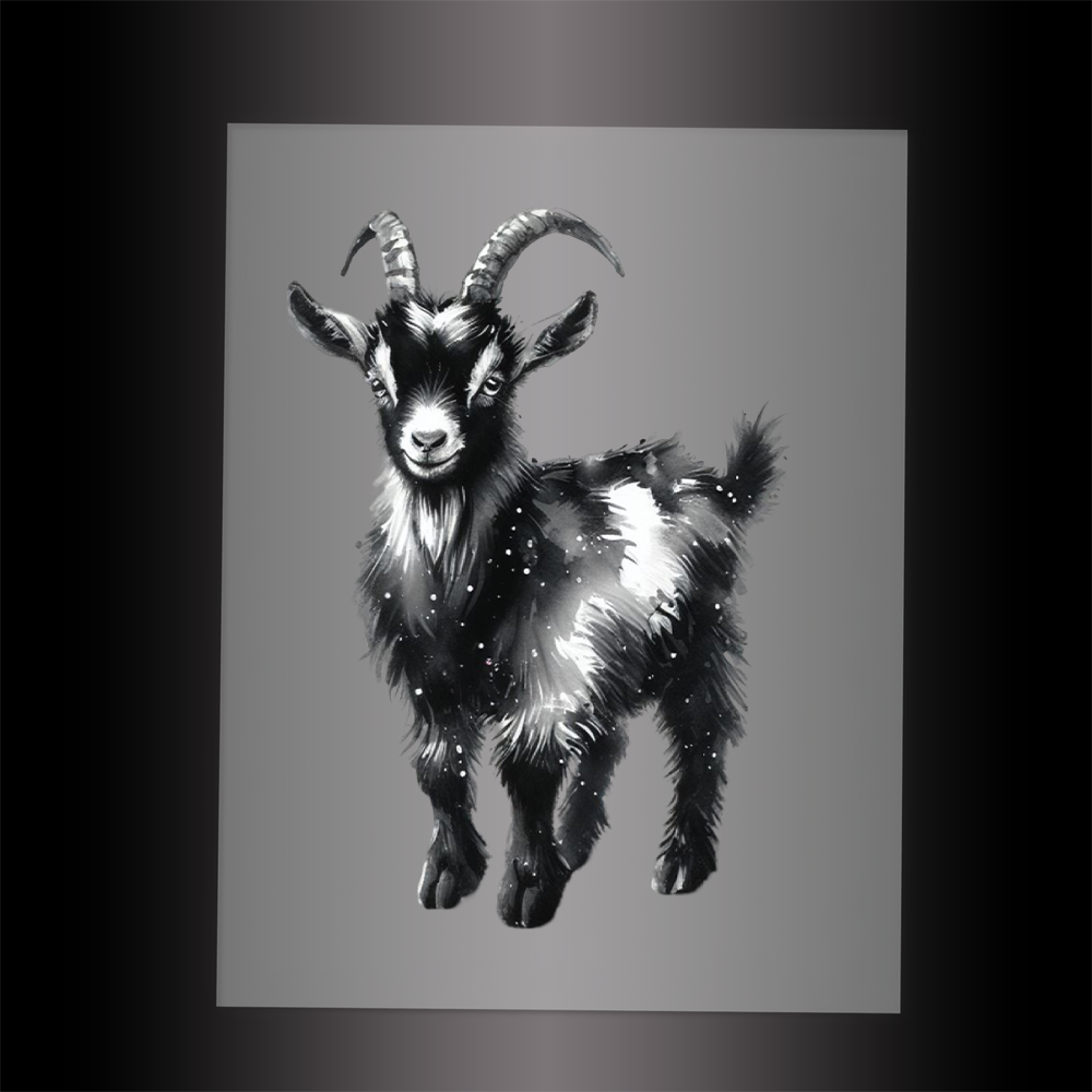 (DTF-GLIT957) GLITTER GOAT - Garment Transfer