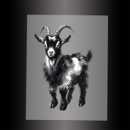 (DTF-GLIT957) GLITTER GOAT - Garment Transfer