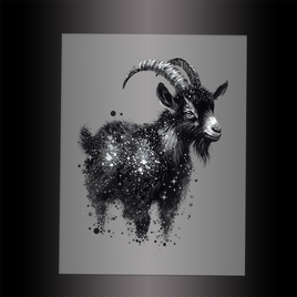 (DTF-GLIT958) GLITTER GOAT - Garment Transfer