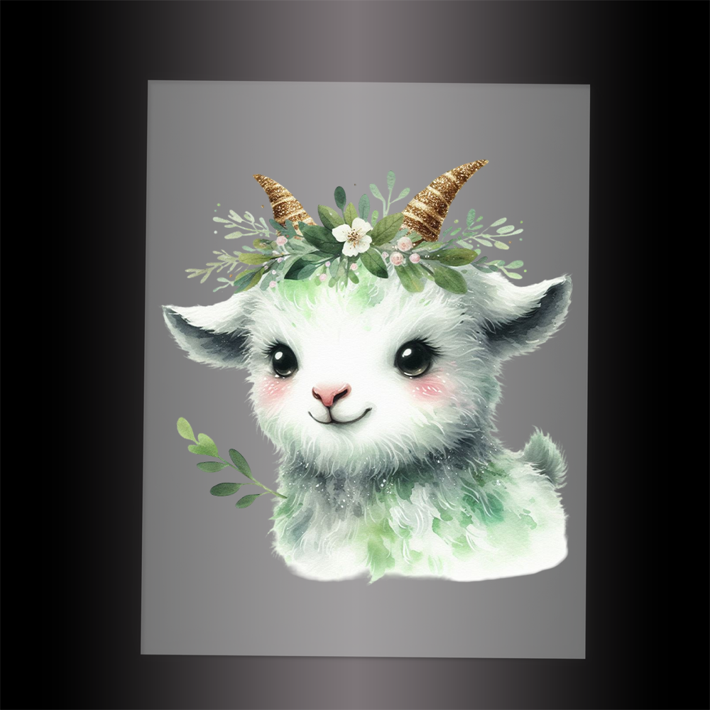 (DTF-GLIT964) GLITTER GOAT - Garment Transfer