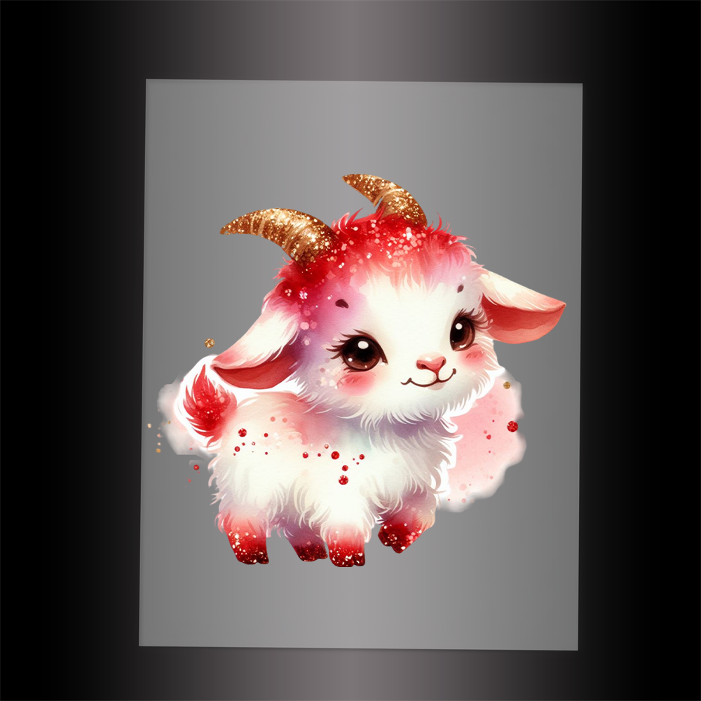 (DTF-GLIT965) GLITTER GOAT - Garment Transfer