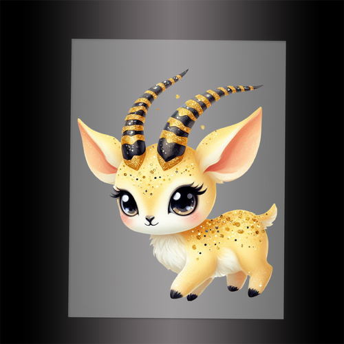 (DTF-GLIT973) GLITTER ORYX - Garment Transfer