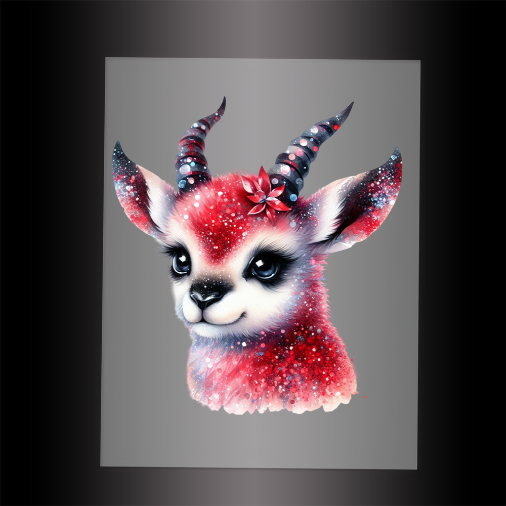 (DTF-GLIT977) GLITTER ORYX - Garment Transfer