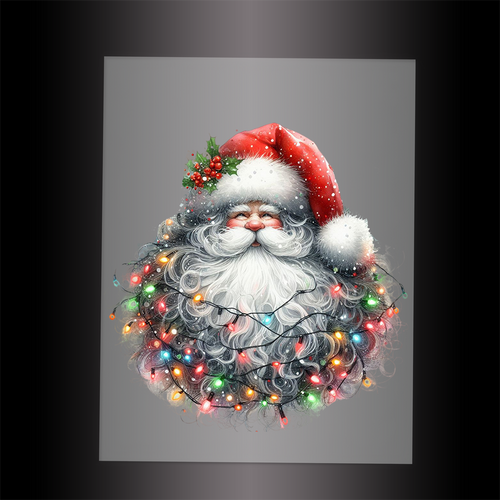 (DTF-SAN007) SANTA LIGHTS - Garment Transfer