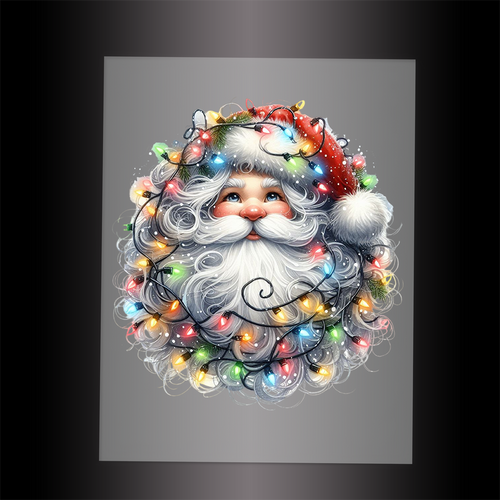 (DTF-SAN016) SANTA LIGHTS - Garment Transfer