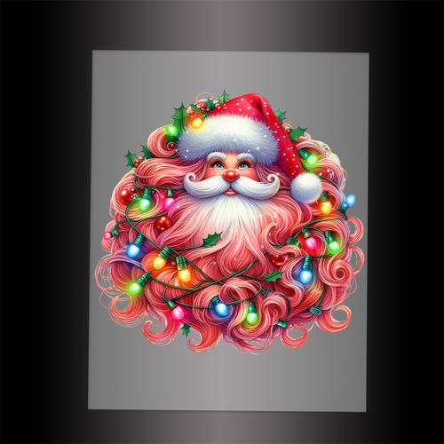 (DTF-SAN310) SANTA LIGHTS - Garment Transfer