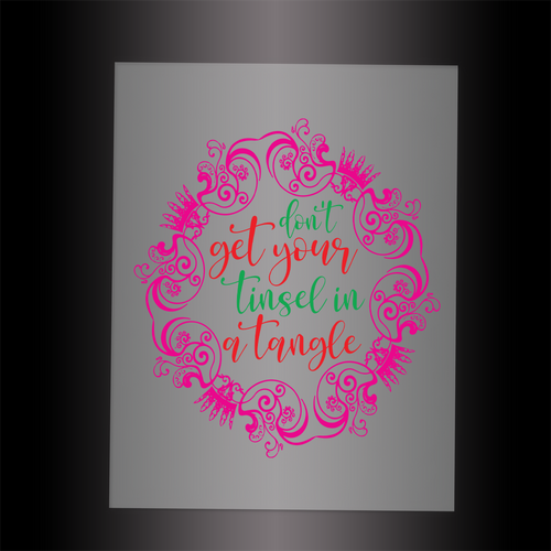 (DTF-X5104) DON'T GET YOUR TINSEL IN A TANGLE - Garment Transfer