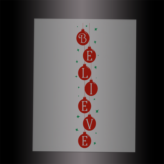 (DTF-X5125-1) BELIEVE - Garment Transfer