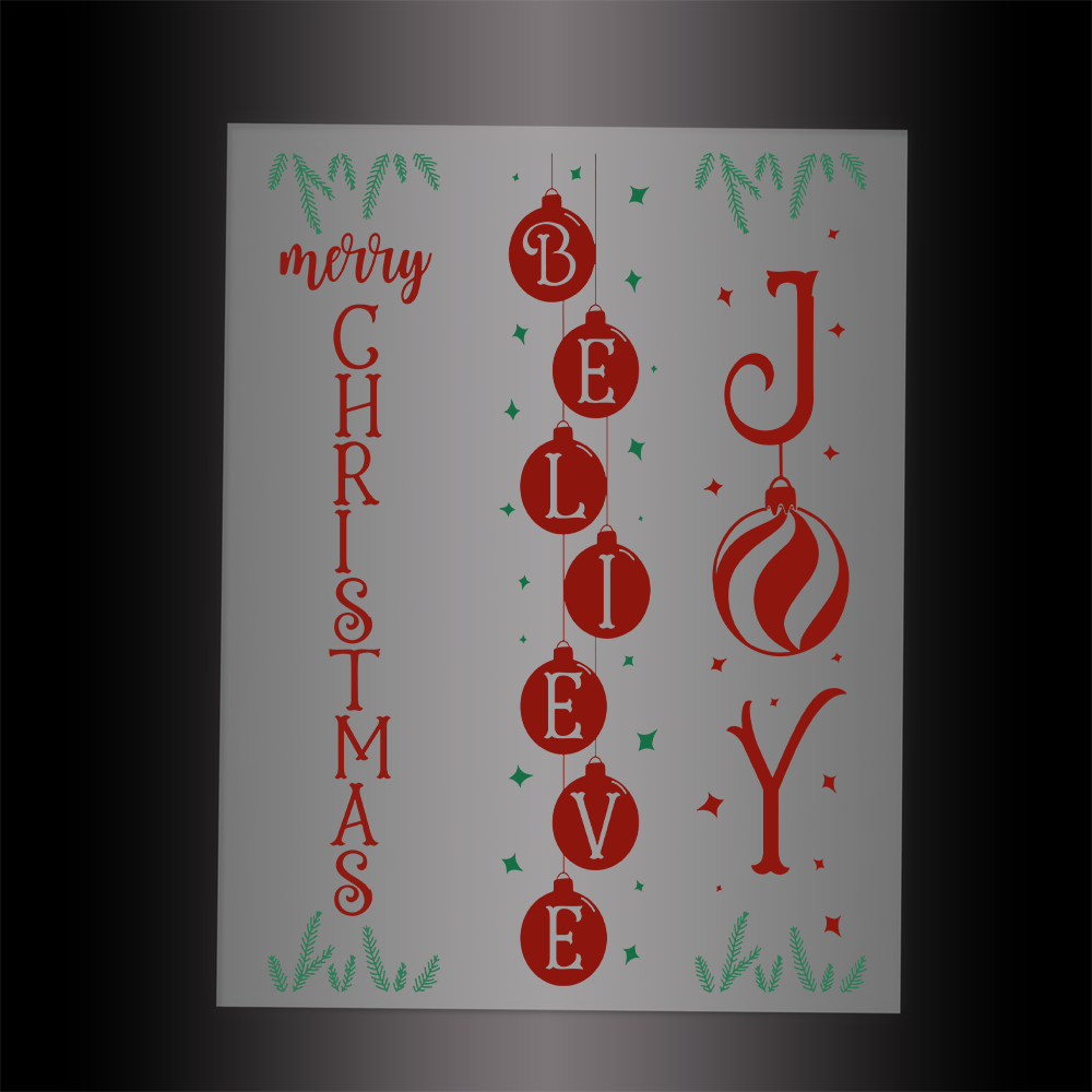 (DTF-X5125)BELIEVE JOY CHRISTMAS -3 IN 1 - Garment Transfer
