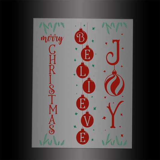 (DTF-X5125)BELIEVE JOY CHRISTMAS -3 IN 1 - Garment Transfer