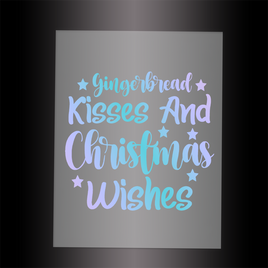 (DTF-X5140) GINGERBREAD KISSES & CHRISTMAS WISHES - Garment Transfer