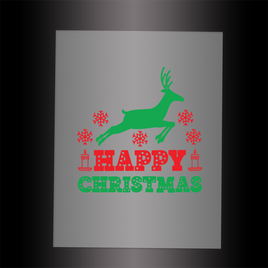 (DTF-X5144) HAPPY CHRISTMAS - Garment Transfer