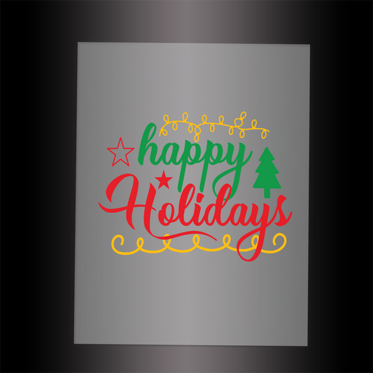 (DTF-X5146) HAPPY HOLIDAYS- Garment Transfer