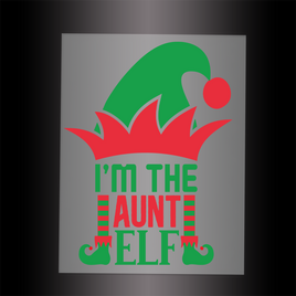 (DTF-X5186) I'M THE AUNT ELF - Garment Transfer