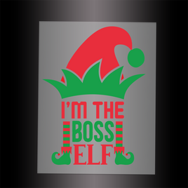 (DTF-X5187) I'M THE BOSS ELF - Garment Transfer