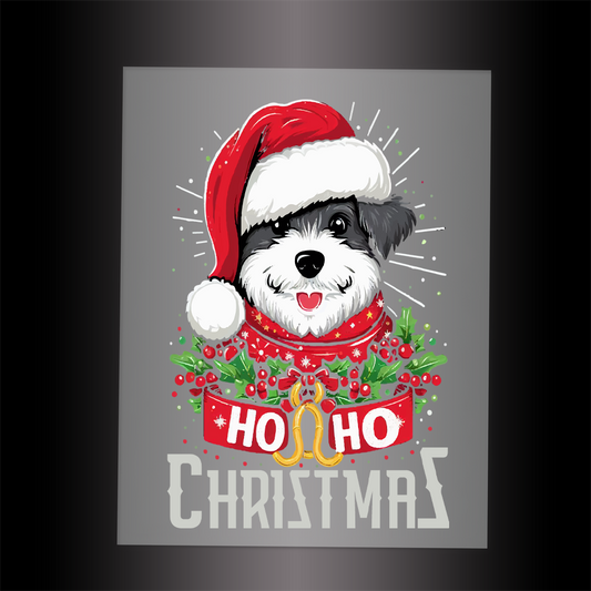 (DTF-X5202) HO HO CHRISTMAS - Garment Transfer