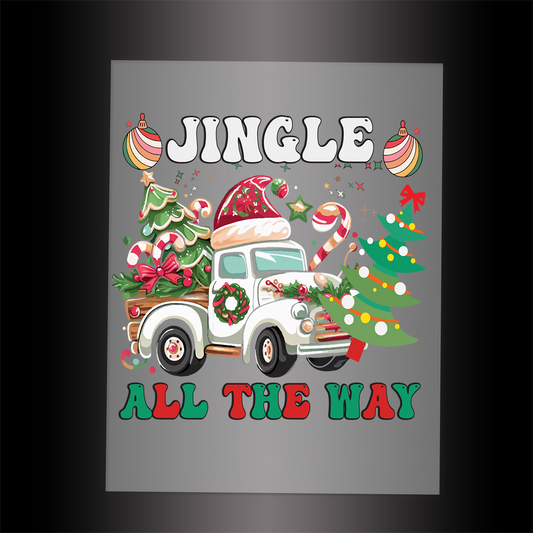 (DTF-X5222) JINGLE ALL THE WAY - Garment Transfer