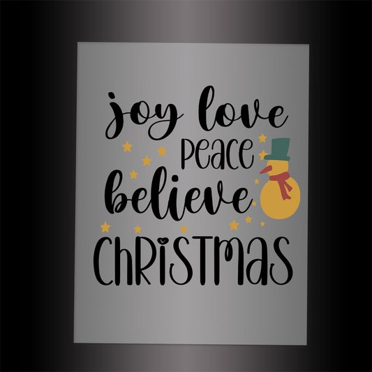 (DTF-X5226) BELIEVE IN CHRISTMAS - Garment Transfer