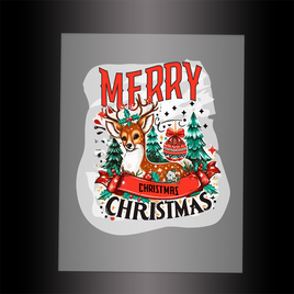 (DTF-X5237) MERRY CHRISTMAS - Garment Transfer