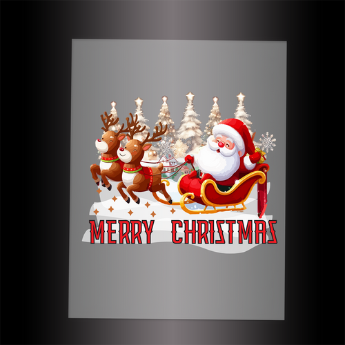 (DTF-X5241) MERRY CHRISTMAS - Garment Transfer