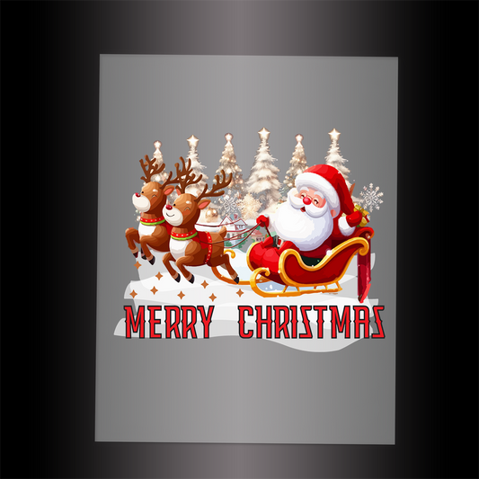 (DTF-X5241) MERRY CHRISTMAS - Garment Transfer