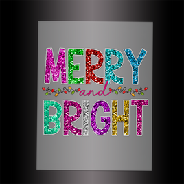 (DTF-X5244) MERRY & BRIGHT - Garment Transfer