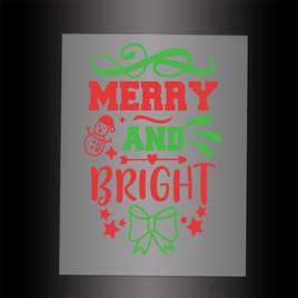 (DTF-X5246) MERRY & BRIGHT - Garment Transfer