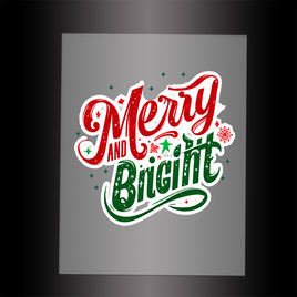 (DTF-X5250) MERRY & BRIGHT - Garment Transfer