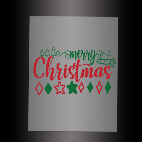(DTF-X5251) MERRY CHRISTMAS - Garment Transfer