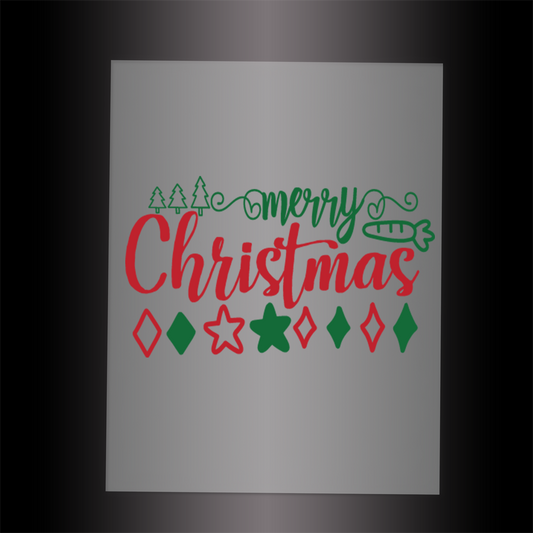 (DTF-X5251) MERRY CHRISTMAS - Garment Transfer