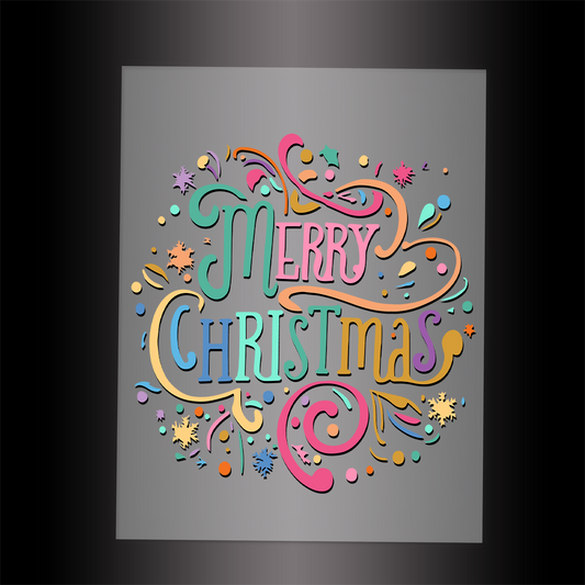 (DTF-X5256) MERRY CHRISTMAS - Garment Transfer