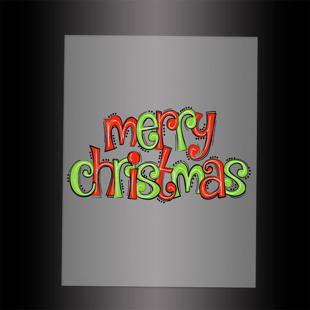 (DTF-X5257) MERRY CHRISTMAS - Garment Transfer