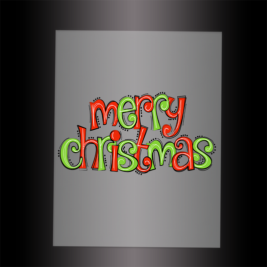 (DTF-X5257) MERRY CHRISTMAS - Garment Transfer
