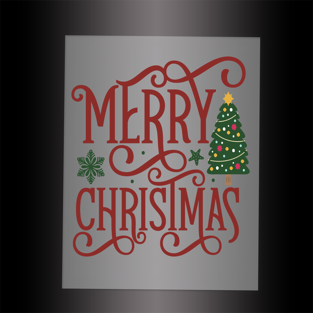 (DTF-X5262) MERRY CHRISTMAS - Garment Transfer