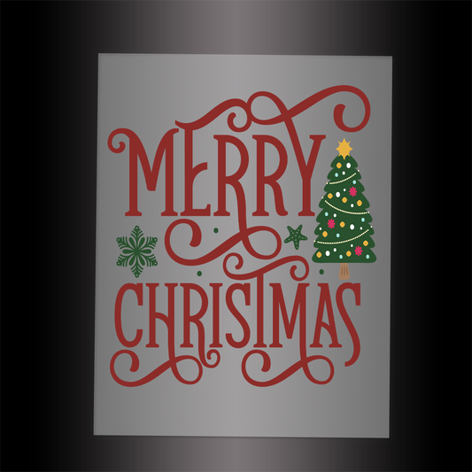 (DTF-X5262) MERRY CHRISTMAS - Garment Transfer