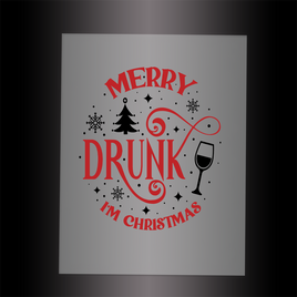 (DTF-X5265) MERRY DRUNK I'M CHRISTMAS - Garment Transfer