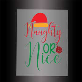 (DTF-X5278) NAUGHTY OR NICE - Garment Transfer