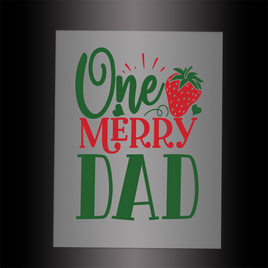 (DTF-X5289) ONE MERRY DAD - Garment Transfer