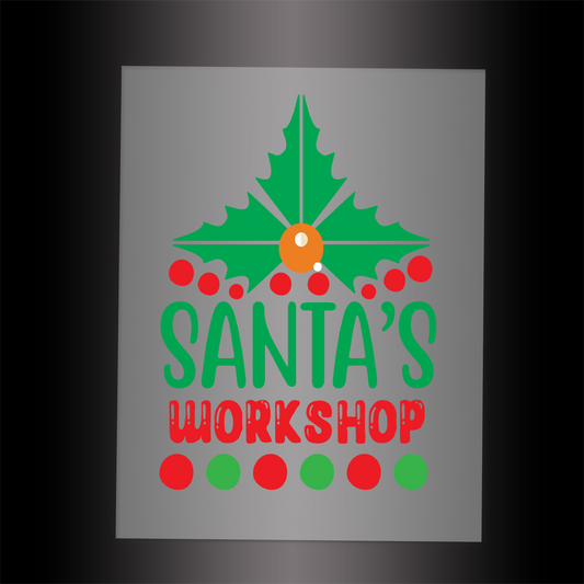 (DTF-X5307) SANTAS WORKSHOP - Garment Transfer
