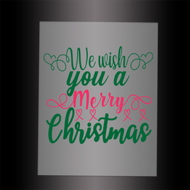 (DTF-X5326) WE WISH YOU A MERRY CHRISTMAS - Garment Transfer