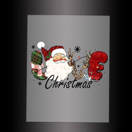 (DTF-X5336) LOVE CHRISTMAS - Garment Transfer