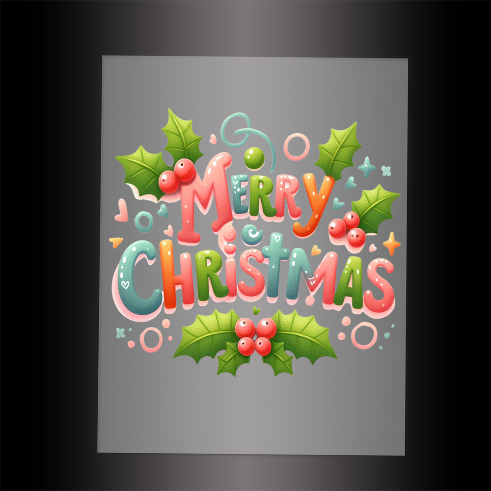 (DTF-X5347) MERRY CHRISTMAS - Garment Transfer