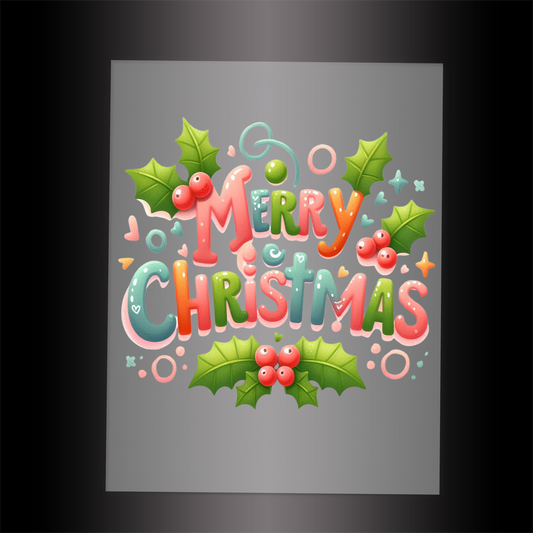 (DTF-X5347) MERRY CHRISTMAS - Garment Transfer