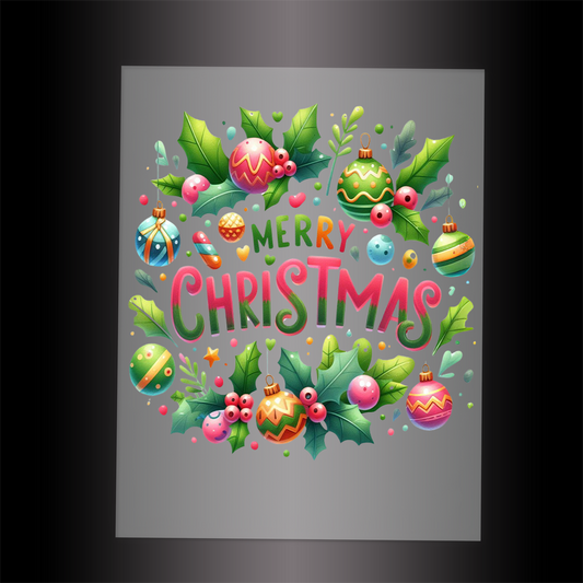 (DTF-X5349) MERRY CHRISTMAS - Garment Transfer