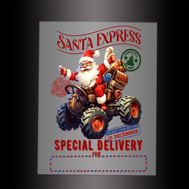 (DTF-X5361) SANTA EXPRESS - SPECIAL DELIVERY - Garment Transfer