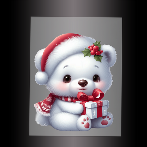 (DTF-XA054) BEARY CHRISTMAS - Garment Transfer