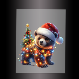 (DTF-XA062) BEARY CHRISTMAS LIGHTS - Garment Transfer